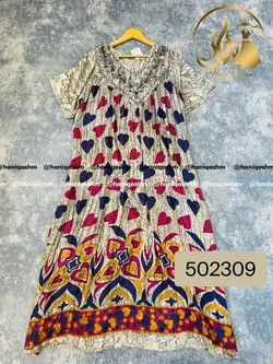 پیراهن نخی هندی طرح قلبی