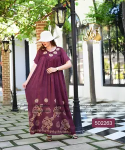 ماکسی خانگی کریشه گلدوزی هندی