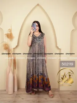 ماکسی کریشه طرح خالدار