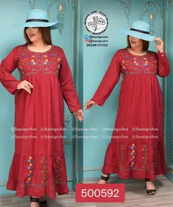 پیراهن ماکسی نخی خانگی هندی