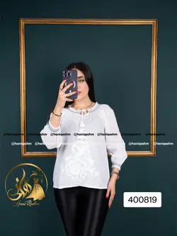 بلوز طرح گل رز برجسته