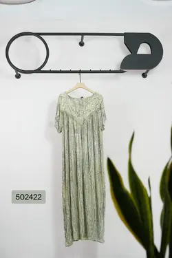 پیراهن ماکسی نخی راحت طرح شبنم