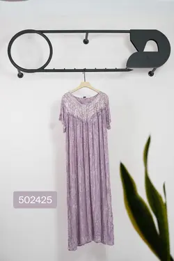 پیراهن ماکسی نخی راحت طرح شبنم