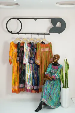 پیراهن ساحلی هندی طرح بارانی