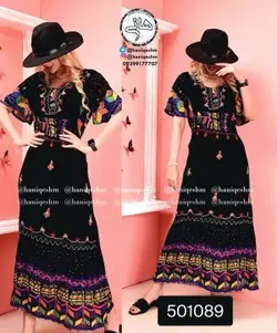 پیراهن کریشه ماکسی هندی کد 501089