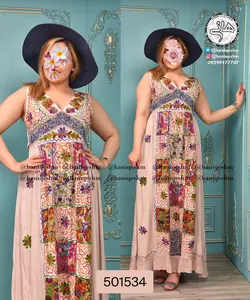 پیراهن گلدوزی هندی