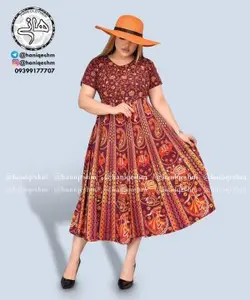 پیراهن کلوش نخی هندی