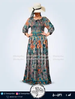 پیراهن نخی هندی بزرگ سایز