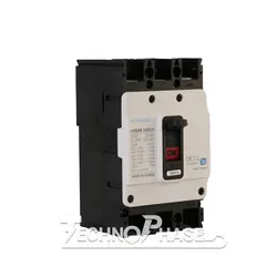 کلید اتوماتیک کمپکت 100 آمپر غیر قابل تنظیم حرارتي هيوندای مدل HGM