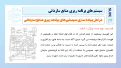 پاورپوینت برنامه‌ ریزی‌، طراحی‌ و پیاده‌ سازی‌ سیستم‌ های‌ ERP