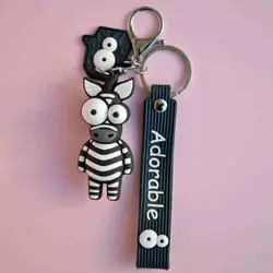 سرکلیدی فانتزی طرح زرافه و گورخر