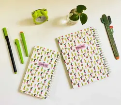 پلنر روزانه انگلیسی طرح کاکتوس آبرنگ