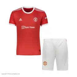 ست تی شرت و شلورک پسرانه طرح تیم منچستریونایتد مدل رونالدو 2022