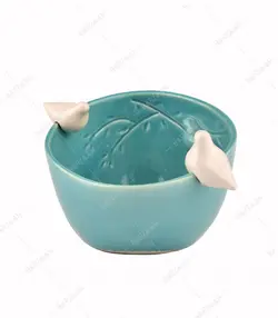 ظرف سرامیکی طرح پرنده- کد 002 - فروشگاه اینترنتی صنایع دستی برزان