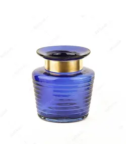 گلدان آبگینه مدل گندم رنگ لاجوردی- کد 002 - فروشگاه اینترنتی صنایع دستی برزان