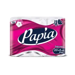 پاپيا دستمال توالت 4 لايه غني شده با عصاره پنبه 2 رول - فروشگاه آنلاین دی‌مارت