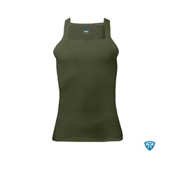 زیرپوش رکابی یقه خشتی سبز فرمی