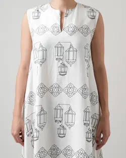 پیراهن خمره ای طرح دار