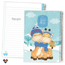 دفتر سیمی مُجلد فانتزی 60 برگ مدل1-26N-9614-D1 - فروشگاه آنلاین لوازم تحریر پنوس