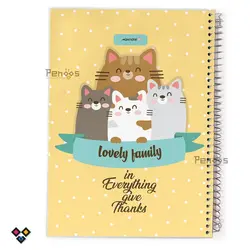 دفتر سیمی مُجلد فانتزی 60 برگ مدل1-26N-9614-D1 - فروشگاه آنلاین لوازم تحریر پنوس