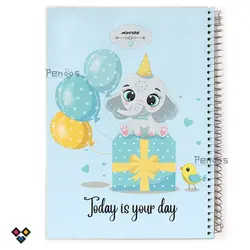 دفتر سیمی مُجلد فانتزی 60 برگ مدل1-26N-9614-D1 - فروشگاه آنلاین لوازم تحریر پنوس