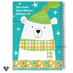 دفتر سیمی مُجلد فانتزی 60 برگ مدل1-26N-9614-D1 - فروشگاه آنلاین لوازم تحریر پنوس