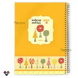 دفتر سیمی مُجلد حاشیه رنگی 100 برگ 26N-9624-D1 - فروشگاه آنلاین لوازم تحریر پنوس