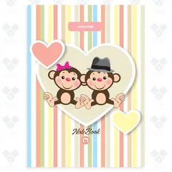 دفتر 40 برگ سیمی طلقی فانتزی مکث نوت M9414 - فروشگاه آنلاین لوازم تحریر پنوس