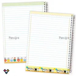 دفتر سیمی مُجلد حاشیه رنگی کارتونی 60 برگ 26N-9625 - فروشگاه آنلاین لوازم تحریر پنوس