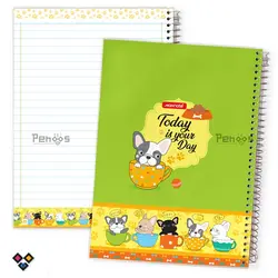 دفتر سیمی مُجلد حاشیه رنگی کارتونی 60 برگ 26N-9625 - فروشگاه آنلاین لوازم تحریر پنوس