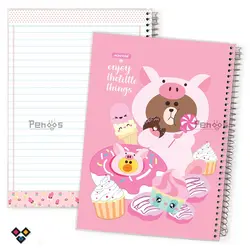 دفتر سیمی مُجلد حاشیه رنگی کارتونی 60 برگ 26N-9625 - فروشگاه آنلاین لوازم تحریر پنوس