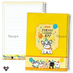 دفتر سیمی مُجلد حاشیه رنگی کارتونی 60 برگ 26N-9625 - فروشگاه آنلاین لوازم تحریر پنوس