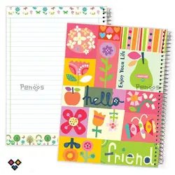 دفتر سیمی مُجلد حاشیه رنگی کارتونی 60 برگ 26N-9625 - فروشگاه آنلاین لوازم تحریر پنوس