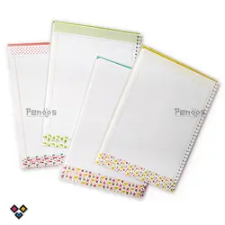 دفتر سیمی مُجلد حاشیه رنگی 100 برگ 26N-9624 - فروشگاه آنلاین لوازم تحریر پنوس