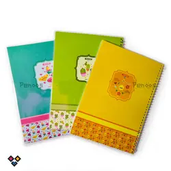 دفتر سیمی مُجلد حاشیه رنگی 100 برگ 26N-9624 - فروشگاه آنلاین لوازم تحریر پنوس