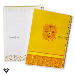 دفتر سیمی مُجلد حاشیه رنگی 100 برگ 26N-9624 - فروشگاه آنلاین لوازم تحریر پنوس