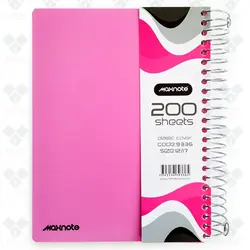 یادداشت 200 برگ سیمی PP سایز 12×17 M9336 - فروشگاه آنلاین لوازم تحریر پنوس