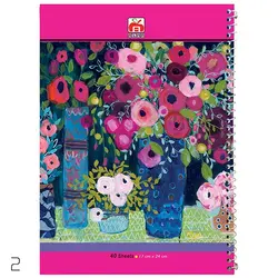 دفتر 80 برگ سیمی طلقی کلاسیک A7812 - فروشگاه آنلاین لوازم تحریر پنوس