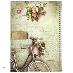 دفتر 80 برگ سیمی طلقی کلاسیک A7812 - فروشگاه آنلاین لوازم تحریر پنوس