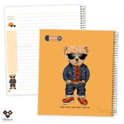 دفتر سیمی مُجلد خشتی 60برگ مکث نوت - کاغذ طرح دار لبه یادداشت - سایز 20×22 - کد:D2-9620 - فروشگاه آنلاین لوازم تحریر پنوس