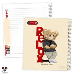 دفتر سیمی مُجلد خشتی 60برگ مکث نوت - کاغذ طرح دار لبه یادداشت - سایز 20×22 - کد:D2-9620 - فروشگاه آنلاین لوازم تحریر پنوس