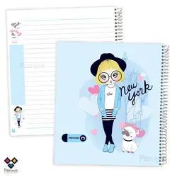 دفتر سیمی مُجلد خشتی 60برگ مکث نوت - کاغذ طرح دار لبه یادداشت - سایز 20×22 - کد:D2-9620 - فروشگاه آنلاین لوازم تحریر پنوس