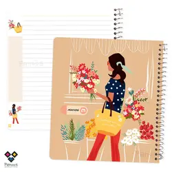 دفتر سیمی جلدسخت رویایی من- 70 برگ کاغذ 100 گرم- حاشیه طرح دار رنگی-کد:26N-9230 - فروشگاه آنلاین لوازم تحریر پنوس