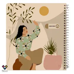 دفتر سیمی جلدسخت رویایی من- 70 برگ کاغذ 100 گرم- حاشیه طرح دار رنگی-کد:26N-9230 - فروشگاه آنلاین لوازم تحریر پنوس