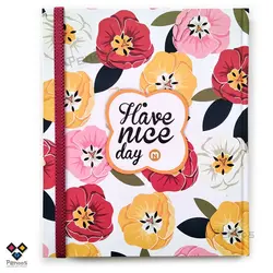 دفتر ژورنال نقطه ای - دارای جلدسخت با نگهدارنده کش دار - کاغذ بالکی سبک 70 گرم با نقطه های مشکی - کد:26N-3901 - فروشگاه آنلاین لوازم تحریر پنوس