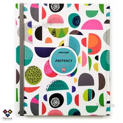 دفتر ژورنال نقطه ای - دارای جلدسخت با نگهدارنده کش دار - کاغذ بالکی سبک 70 گرم با نقطه های مشکی - کد:26N-3901 - فروشگاه آنلاین لوازم تحریر پنوس