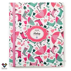 دفتر ژورنال نقطه ای - دارای جلدسخت با نگهدارنده کش دار - کاغذ بالکی سبک 70 گرم با نقطه های مشکی - کد:26N-3901 - فروشگاه آنلاین لوازم تحریر پنوس