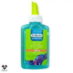 چسب مدرسه استورم -100میل- غیر سمی - خشک شونده شفاف - نازل خروجی قلمی همراه با لیسه-26G-HL618 - فروشگاه آنلاین لوازم تحریر پنوس
