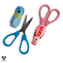 قیچی غلاف‌دار مدرسه‌ای کیکو - غلاف فانتزی سیلیکونی نرم -تیغه تیز و بُرنده -کد: 26C-371 - فروشگاه آنلاین لوازم تحریر پنوس