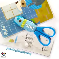 قیچی غلاف‌دار مدرسه‌ای کیکو - غلاف فانتزی سیلیکونی نرم -تیغه تیز و بُرنده -کد: 26C-371 - فروشگاه آنلاین لوازم تحریر پنوس